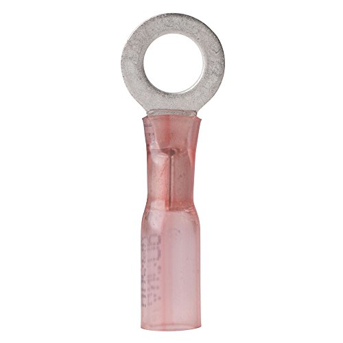 ANCOR MARINE GRADE 310599 Electrical Nylon Insulated Adhesive Lined Heat Shrink Ring Terminals (22 to 18-Gauge, Size 5/16 Screw, 100-Pack)