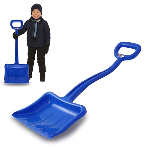 Jamara 460400 - Snow Play Pala da neve Tally 70 cm blu – Plastica robusta e stabile, Maniglia forma a D, Rinforzi nella struttura
