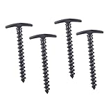 DECORNIJIA 10 Stück Teiliges Spiralschraubheringe aus Rostfreiem Nylon Schwarz Schwere Zeltnägel für Schnee und Matschböden Langlebige Bodenanker für Campingzelte und Outdoor Zubehör