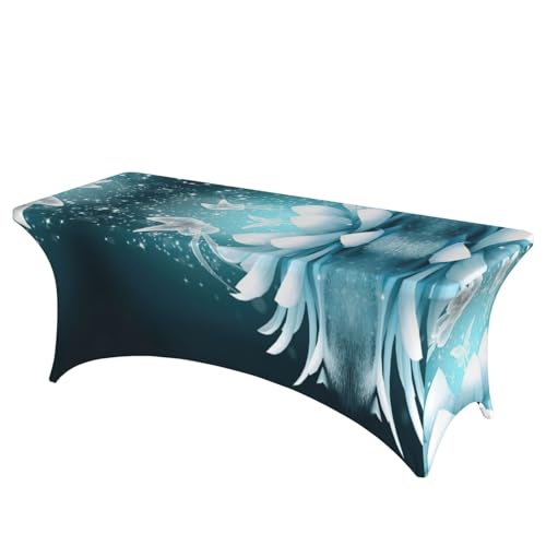 Nappe de table extensible lavable pour cacher les imperfections d'une table de fête - 2