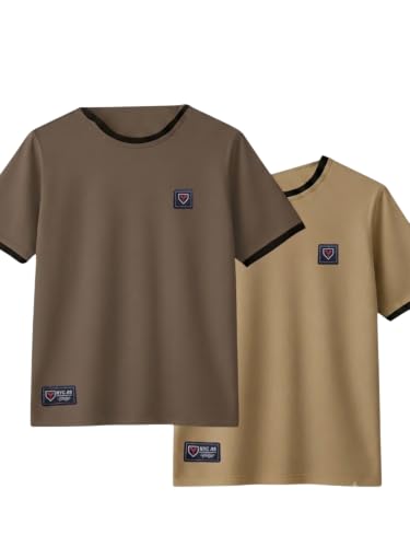 Image of YAZOLE Men's Round Neck Solid T Shirt | Regular Fit Lycra Blend Half Sleeve Tee | Casual Gym Running Walking Sports Office Travel | Stretch Fabric | Comfortable for Everyday use | (S to XXL)