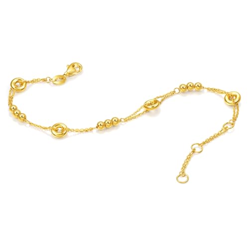 CHOW SANG SANG 999 24K Solid Gold Daily Essense Peace Buckle Lock Bracelet for Women Size 18cm 95476B Price-by-Weight 2.99g Gold4