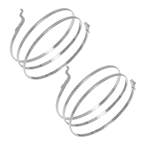 CALLARON 2piezas Pulsera Serpiente Mujer Brazalete Joyería Ajustable Superior Del Brazo