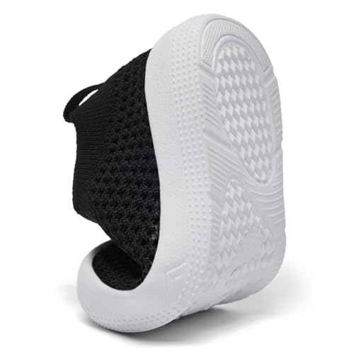 Image of Eashi Baby Boy Girl Non-Skid Indoor Infant Walking Shoes Breathable Warm Elastic Sock Shoes with Memory Sole Protect Toes Outdoor Sneakers