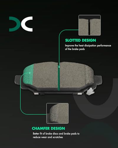 Image of SCITOO D2172-9417 Disc Brake Pads Sets Rear Ceramic Brake Pads w /Hardware | For Jeep For Wrangler 2018-2023