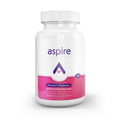 Aspire Nutrition Probiotics For Women – Professional Strength Womens Probiotics Capsules With 26 Billion Cfu, 12 Strains – Probiotics For Digestive Support, Gut Support, Women’s Flora – 120-Capsules #TOP14