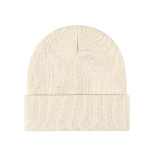 Image of Beanie for Men Women Warm Winter Hat Windproof Thick Knitted Cuffed Unisex Skull Cap