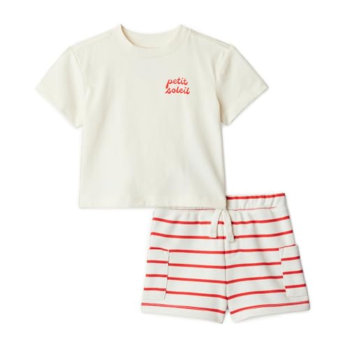 Image of Amazon Essentials x Sofia Grainge Babies, Toddlers, and Boys' T-Shirt and Short Play Set, Multipacks