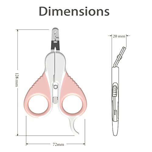 Cortaúñas para Gatos, Cortaúñas para Mascotas, Cortauñas de uñas para Perros y Gatos, Tijeras para Uñas para Perros Acero Inoxidable Alicates Uñas Profesionales para Mascotas Perros, Gatos, Conejas - imagen 2