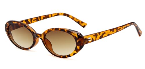 LHSDMOAT Gafas de sol ovaladas de moda para mujer, gafas de sol vintage con forma de ojo de gato, protección UV400, fotos de comprasGafas de sol