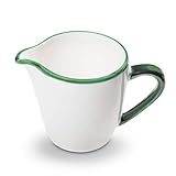 Füllmenge : 0.2 Liter GMUNDNER KERAMIK Milchgießer Gourmet Füllmenge : 0.2 Liter Grüner Rand Geschirr, handgemacht in Österreich