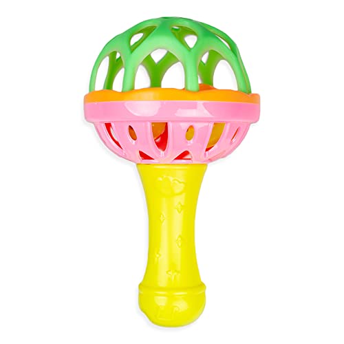 Image of Ratna's Jazz Rattle Colorful Attractive Plastic Non Toxic Grab & Shake Sound Rattle for New Born and Infants Multicolour