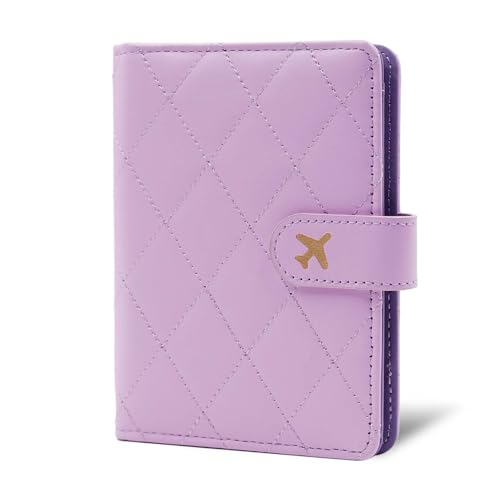 Image of Melsbrinna Premium Leather Passport Holder Covers Case, Waterproof Rfid Blocking Travel Wallet Passport Holder with Pen Holder, Cute Passport Book for Women /Men