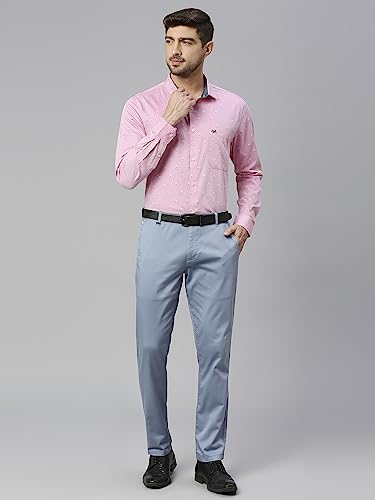 Image of Thomas Scott Men's Cotton Slim Fit 100% Formal Shirt with Spread Collar and Full Sleeves