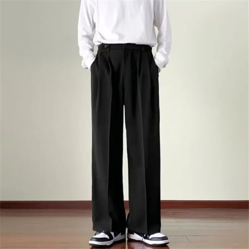 Men Suit Pants Social Pants Korean Loose Straight Wide Leg Pants Office Trousers4