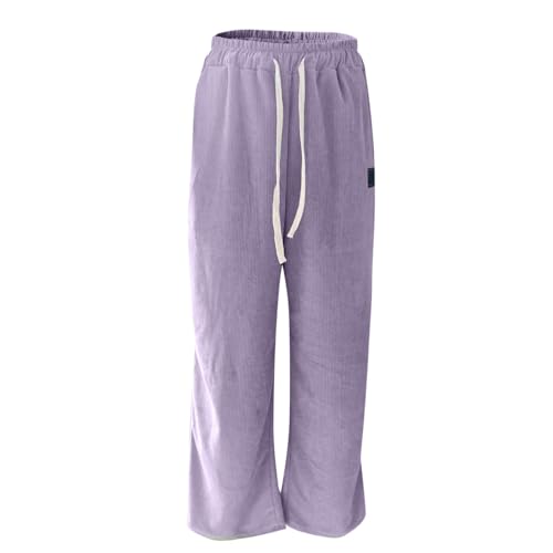 Mokaloha Pants, Pacificozy Men's Loose Corduroy Ribbed Embroidered Wide Leg Drawstring Sweatpants Trousers3