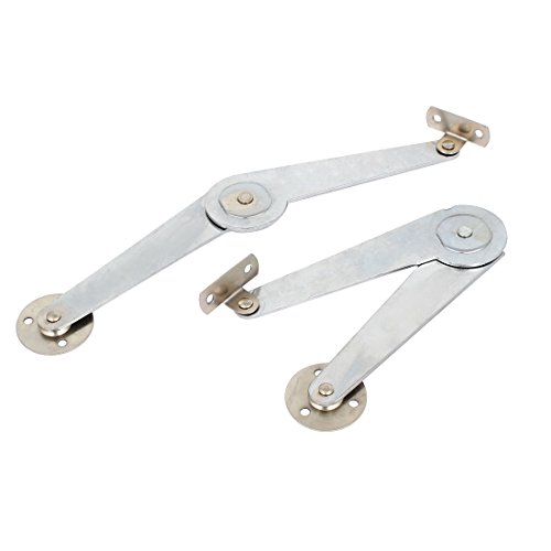 Aexit 食器棚の家具の金属のふたサポート蝶番の滞在の銀の調子250mmの長さ2pcs(Charniere de soutien de couvercle en metal de meubles de placard restent ton argent