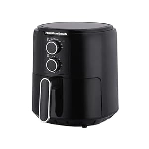 Hamilton Beach Air Fryer, 4.2L, SimpliFry, 1300W, Manual Controls, Adjustable Temperature, Adjustable Timer, 60 Min Timer, Energy Saving, Fry, Roast, Bake, Broil, Reheat, Black - HB4001