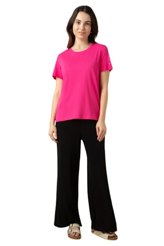 Image of Van Heusen Women's Cotton Relaxed Fit Lounge T Shirt - Relax Fit, Round Neck, Short Sleeves