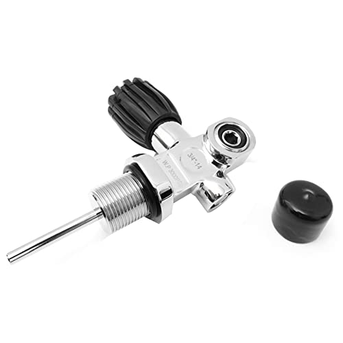 Kqcibz 3000Psi 250Bar 3/4-14NPS High Pressure Scuba Diving Tank Valve Cylinder Reducing Valve Replacement Spare Parts, Silver