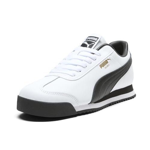 PUMA Women's Roma, 24-Standard White Black Team Gold, 9.52