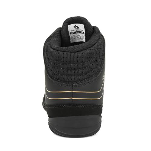 Image of THESTRON Men's Professional Boxing Wrestling Shoes Breathable Fighting Training Boots Male Combat Shoes Man High Top Fitness Sports Sneakers