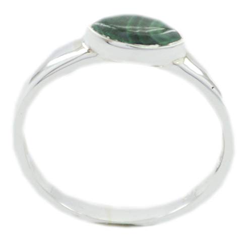 Bague malachite et argent 925 multi-gemmes pour femme bague anneau multiple RIYO