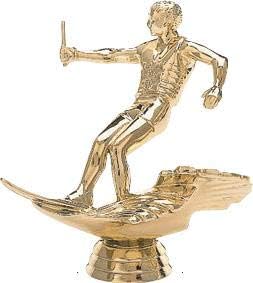 Crown Awards Water Skier Male Trophies, Personalized Silver Water Skier Male Trophy with Custom Engraving Prime
