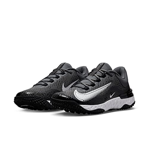 Nike Men's Alpha Huarache Elite 4 Baseball Turf Shoes, Black/Gray, 10 M US
