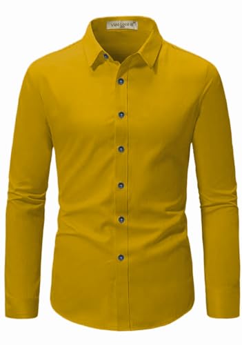 Image of Vida Loca Full Sleeve Spread Collar Cotton Blend Casual, Festival Stylish Slim fit Shirt for Men and Boys.
