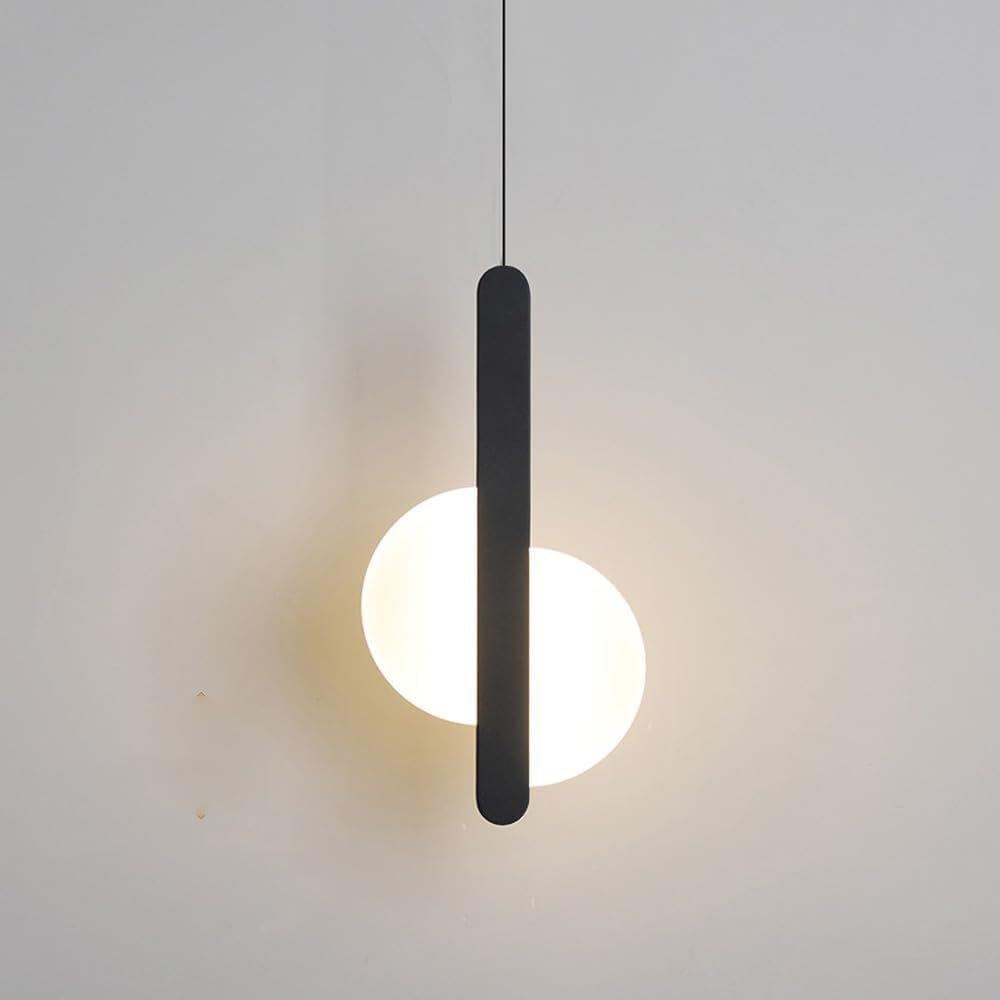 ASerZenith Pendant Light Dimmable Led Circle Chandelier 10W Adjustable Linear Hanging Ceiling Light Bar White Industrial Long Lighting Fixture