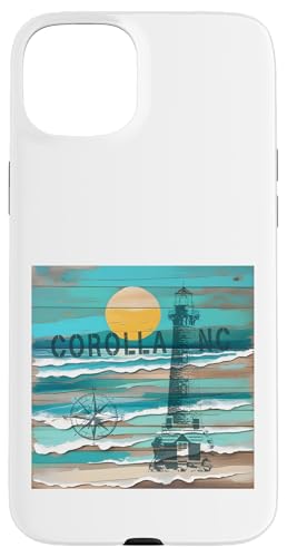 Coque pour iPhone 15 Plus Rustique Corolla Caroline du Nord Currituck Beach Lighthouse