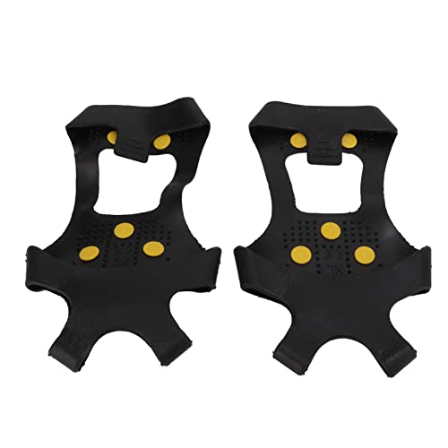 1 Pair 10 Studs Anti Skid Snow Ice Climbing Shoe Spikes Grip Cleats Crampons Shoes Cover (XL)