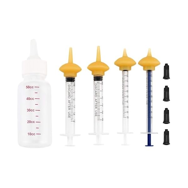Pet feeding bottle and syringes with nipples for small cat dog animals model 1  urban country home decor
