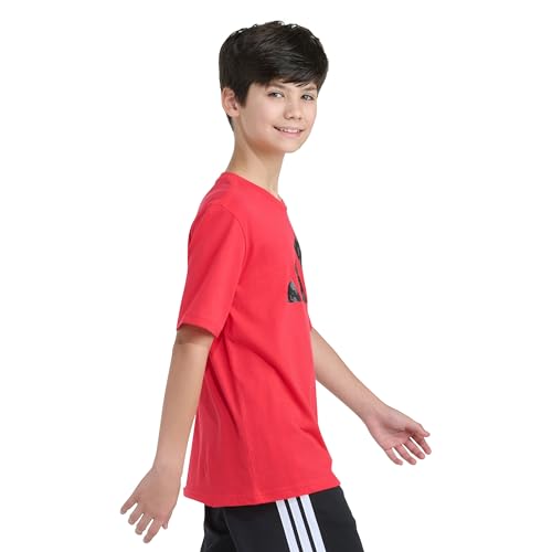 Image of adidas Boys Short Sleeve T-Shirt Camouflage Logo Tee