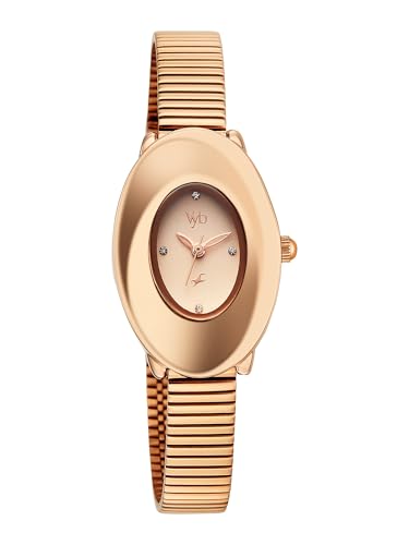 Image of Fastrack Vyb Runway with Quartz Analog Rose Gold Dial Rose Gold Stainless Steel Strap Watch for Girls - FV60121WM01W