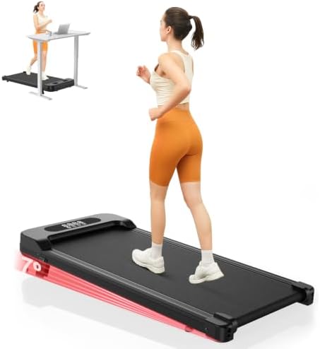 HomeFitnessCode Laufband Walking Pad mit Neigung für Zuhause Klein Laufpad | Elektrisch Treadmill mit Steigung 130KG Gehband unter Schreibtisch Walkpad Walking Band Laufbänder