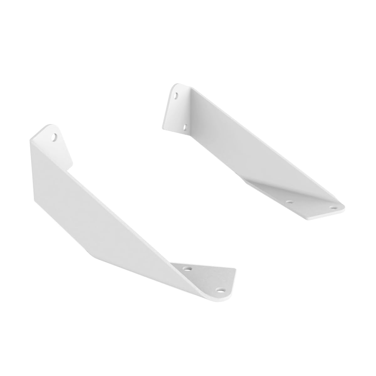Photo 1 of Triangle Floating Shelf Brackets for Wood, Steel L Bracket Angle Corner Brace, Floating Shelves for Wall Metal Bracket, Shelf Supports with Screws, 2-Piece Set White 8 inch(20cm)