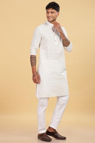 Image of BE ACTIVE Cotton Kurta for Men | Traditional and Refined Design | Indian Kurta | Full Sleeve Kurta