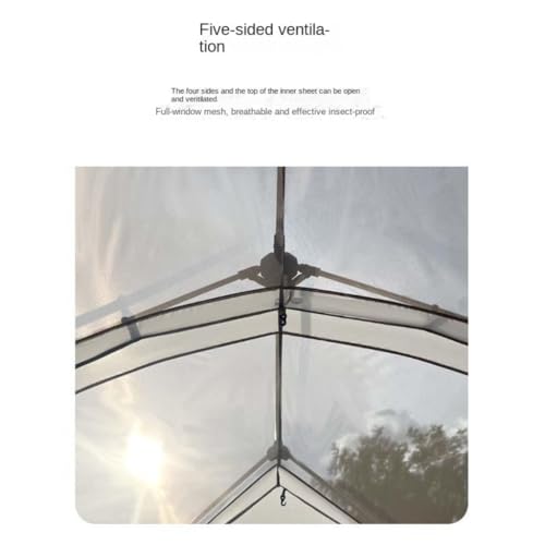 Carpa ligera para camping exterior 13m2 con dos dormitorios y sala miniatura 5