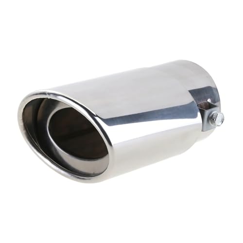 Cola Tubo Escape Tubo De Escape Universal De Acero Inoxidable para Coche Silenciador De Escape Redondo Cromado Reducción De Ruido Accesorios para Coche Terminal De Escape
