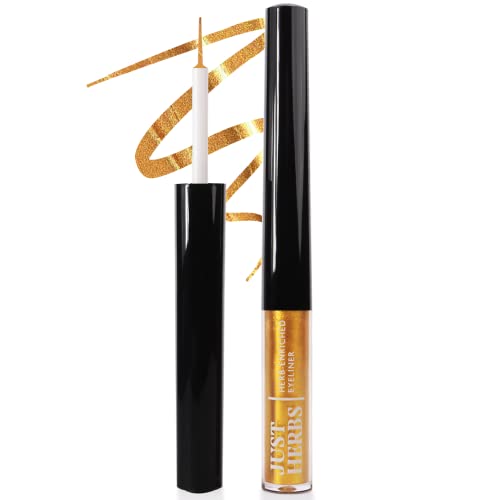 Just Herbs Eyeliner Waterproof and Smudge Proof, Long Lasting Eyeliners 2.5g (Golden Hour)