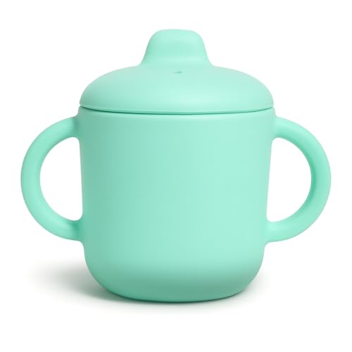 Image of Catii Premium Silicone Baby Straw Cup 5 floz, BPA-Free Food-Grade Silicone Sippy Cup for Infants and Toddlers 6months+, Leak-Resistant, Durable, Easy-Grip Training Design (Green)