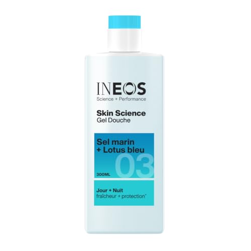 Gel douche INEOS Skin Science contre la peau terne grâce au sel de mer revitalisant