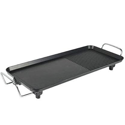 RONGJJ Tischgrill Elektrischer Haushaltsgrill, Grillplatte, Antihaft Grillheizplatte Mit Einstellbarer… – Bild 5