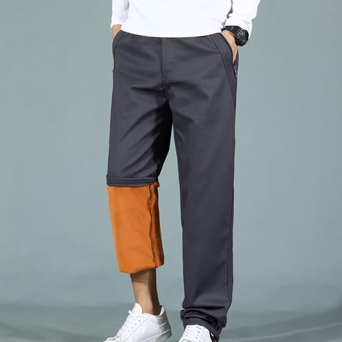 Men's Thick Thermal Insulated Casual Pants, Waterproof Outdoor