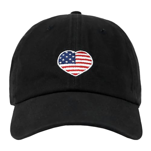 Image of USA Flag & Embroidery Premium 100% Cotton Low Profile Adjustable Baseball Dad Cap