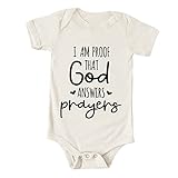 FastDeliveryTees I am The Proof of God Baby Onesie Funny Infant One-piece Baby Bodysuits - White Baby Onesie 0-3 Months