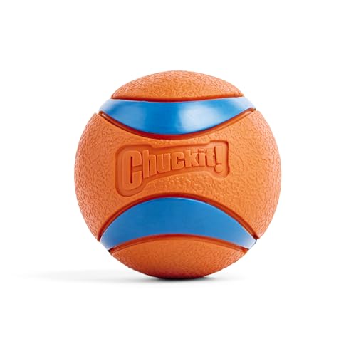 Chuckit! Ultra Ball Dog Toy – Size Large – For Dogs 60-100 lbs – Made from Durable Rubber – Super Bouncy – Floats in Water – 3-inch Diameter – Pack of 1
