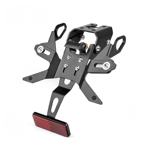 Support de plaque d'immatriculation moto Yamaha YZF-R6 rigide en aluminium noir